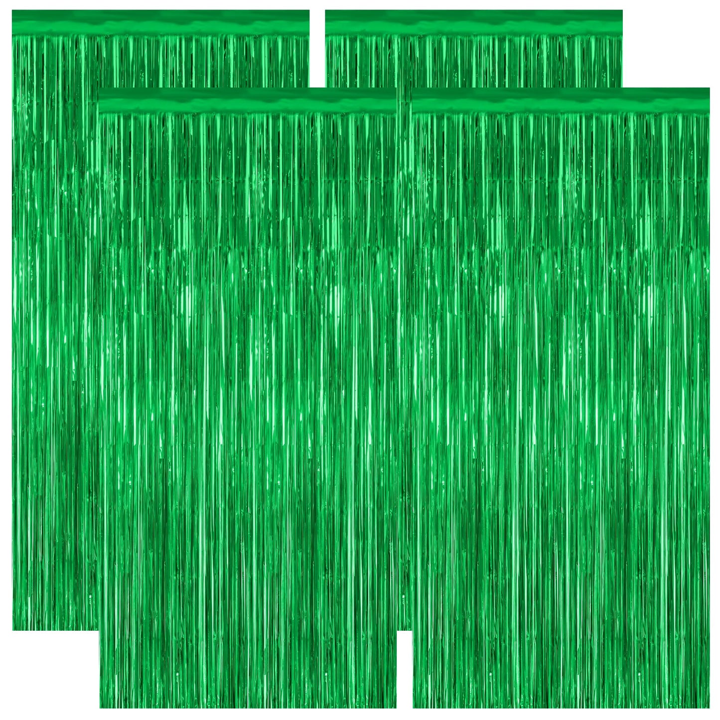 2 Pack Halloween Backdrop, 3.28 FT x 7.05 FT Foil Fringe Curtains, Orange Purple Black Party Streamer Tinsel Backdrop Curtains, Halloween Decorations Door Decor Photo Props Party Supplies