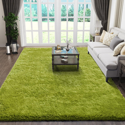 Ophanie Area Rugs for Bedroom Living Room, Grey Fluffy Fuzzy Shag Shaggy Soft Plush Carpet, 4x6 Indoor Floor Gray Rug for Kids Home Dorm Decor Aesthetic