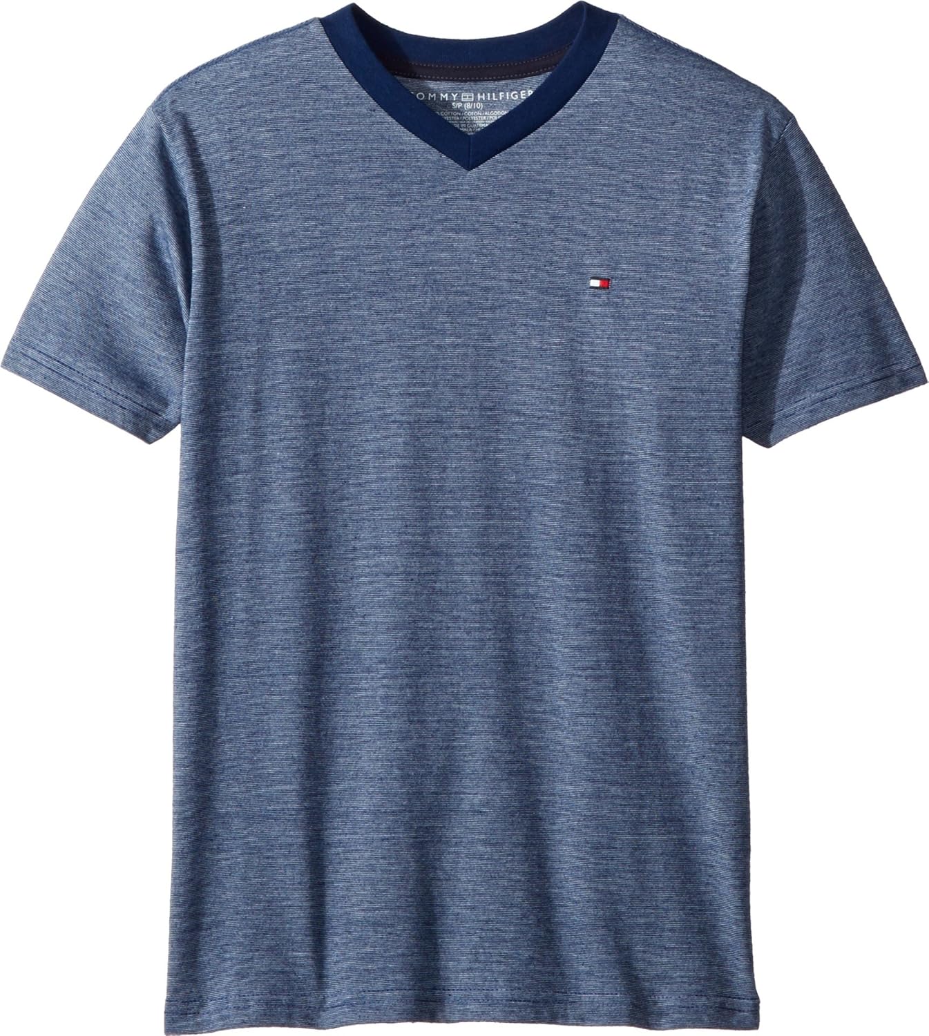 Tommy Hilfiger Boy's Short Sleeve Striped V-neck T-shirt