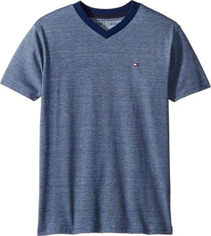 Tommy Hilfiger Boy's Short Sleeve Striped V-neck T-shirt