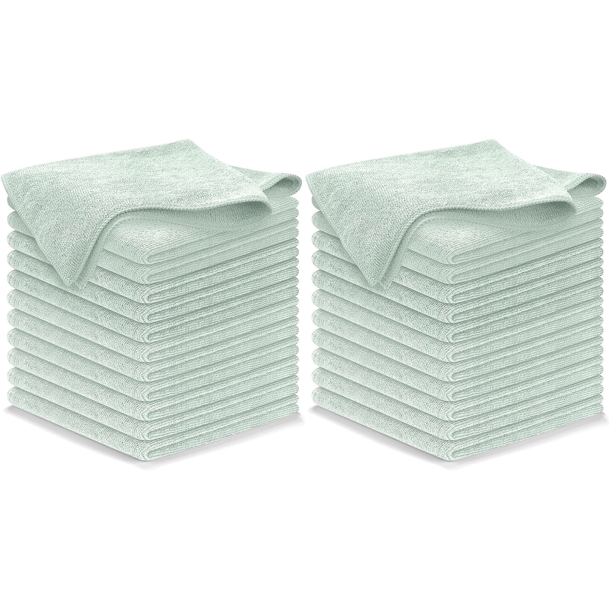 USANOOKS Microfiber Cleaning Cloth Grey - 12 Pcs (12.5"x12.5") - High Performance - 1200 Washes, Ultra Absorbent Microfiber Towel Weave Grime & Liquid for Streak-Free Mirror Shine - Car Washing Cloth