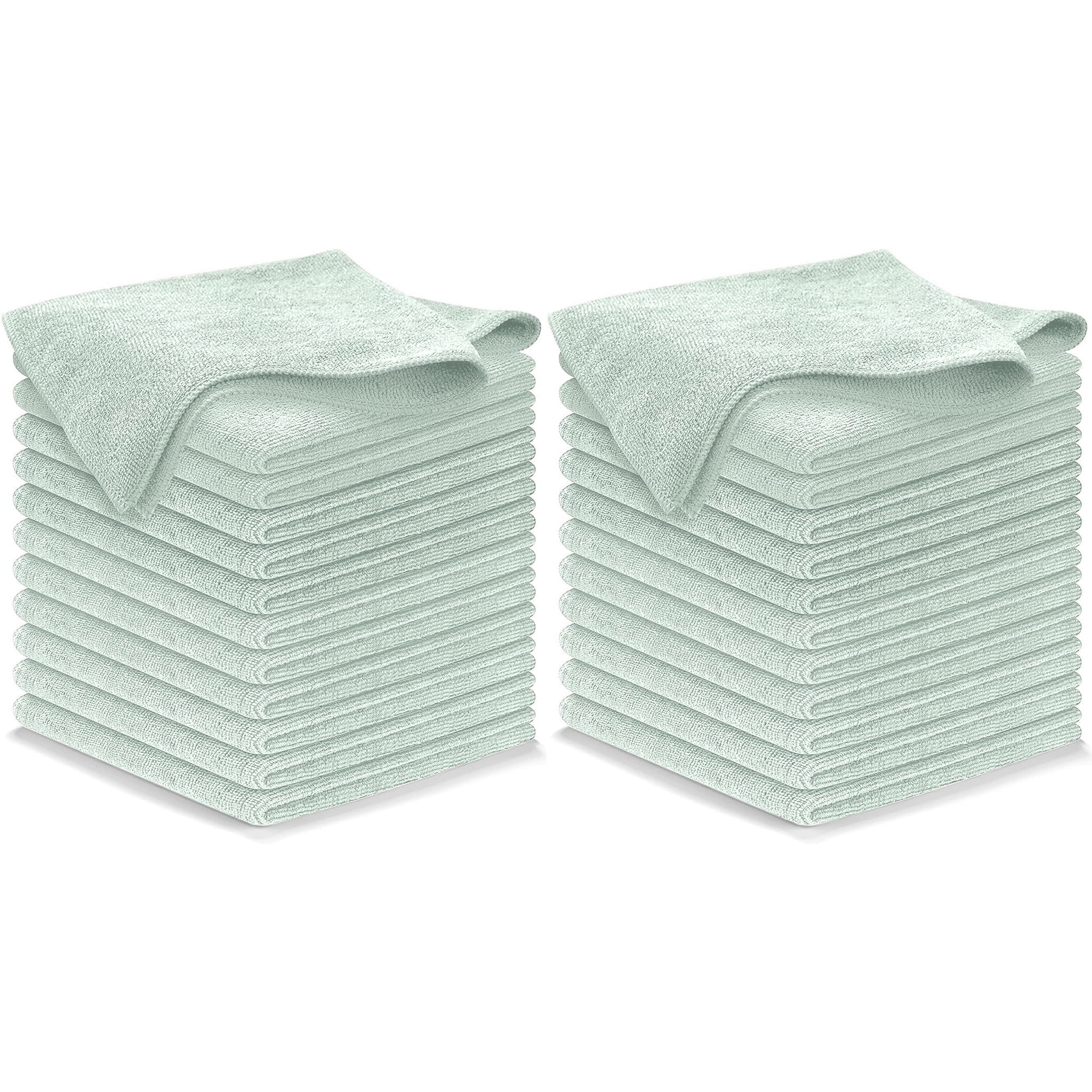 USANOOKS Microfiber Cleaning Cloth Grey - 12 Pcs (12.5"x12.5") - High Performance - 1200 Washes, Ultra Absorbent Microfiber Towel Weave Grime & Liquid for Streak-Free Mirror Shine - Car Washing Cloth