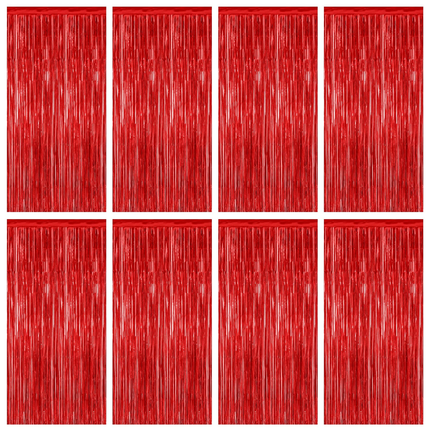 2 Pack Halloween Backdrop, 3.28 FT x 7.05 FT Foil Fringe Curtains, Orange Purple Black Party Streamer Tinsel Backdrop Curtains, Halloween Decorations Door Decor Photo Props Party Supplies