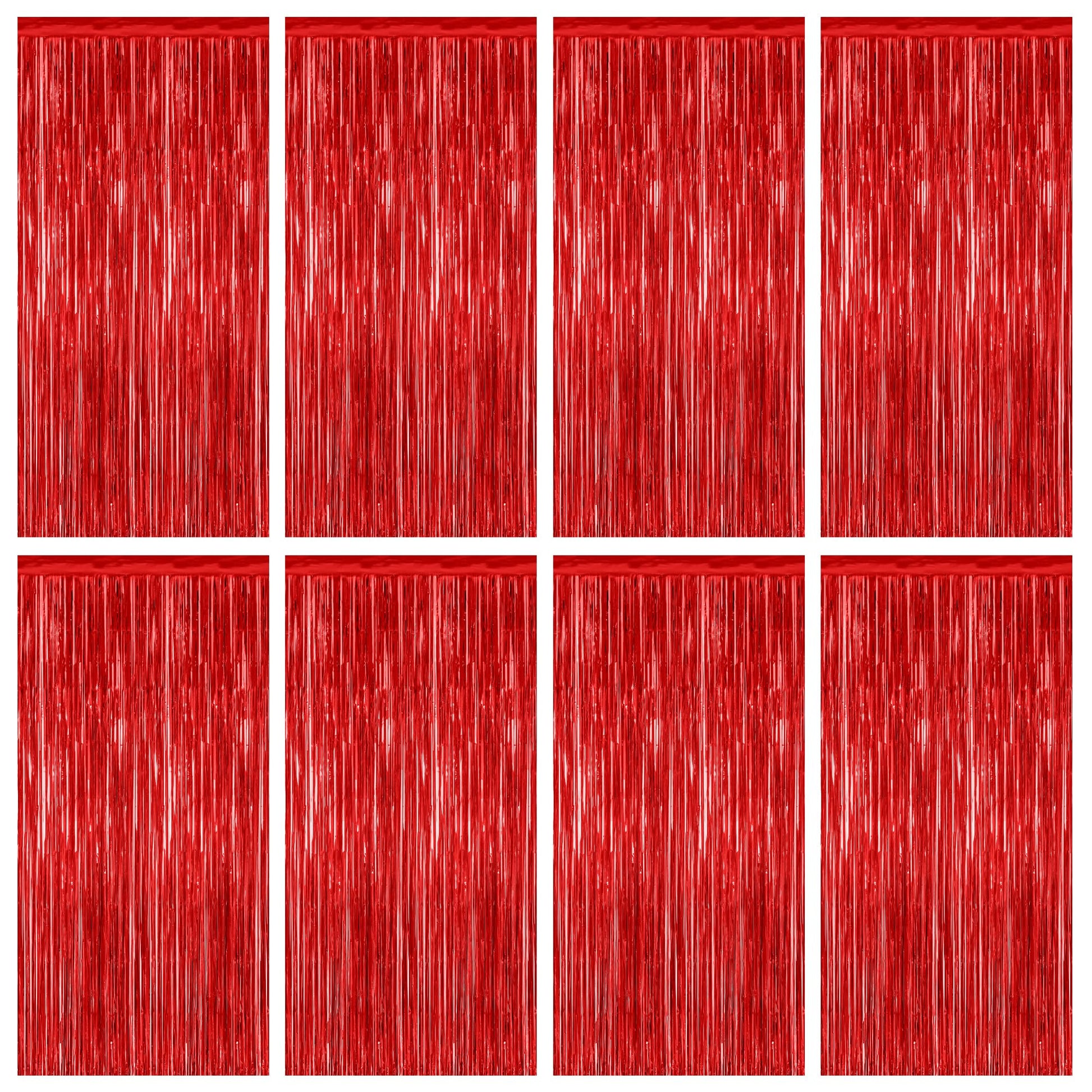 2 Pack Halloween Backdrop, 3.28 FT x 7.05 FT Foil Fringe Curtains, Orange Purple Black Party Streamer Tinsel Backdrop Curtains, Halloween Decorations Door Decor Photo Props Party Supplies