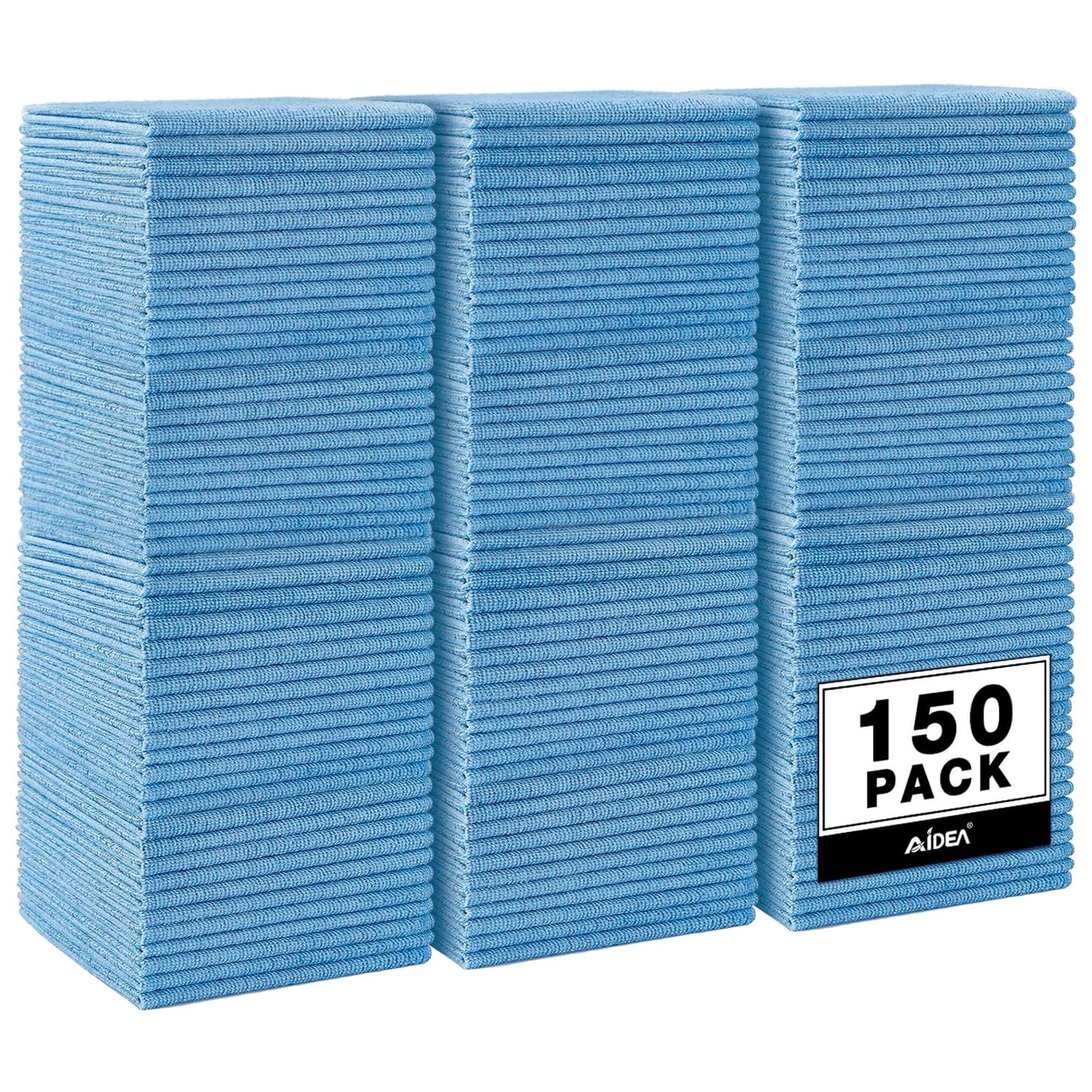 AIDEA Microfiber Cleaning Cloth, 50PK, Microfiber Towels for Cars, Premium Wash Cloths, Dusting Cloth Cleaning Rags, Absorbent Towels for SUVs, House, Kitchen, Window, Cleaning Supplies12×12"