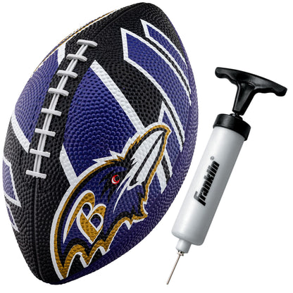 Franklin Sports NFL Team Footballs - Rubber Youth Mini Footballs for All NFL Teams - Kids Junior 8.5" Football - Official NFL Licensed Footballs
