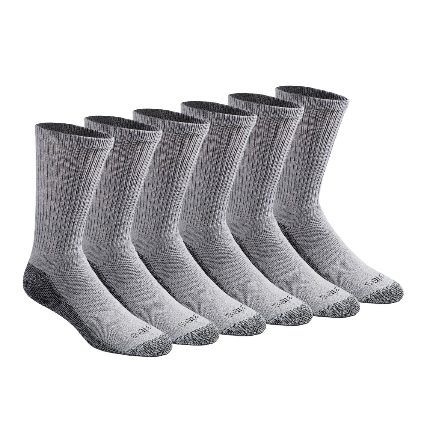 Dickies Men's Dri-Tech Original Moisture Control Crew Socks, Available in M-XXL (6, 12, 18 Pairs)