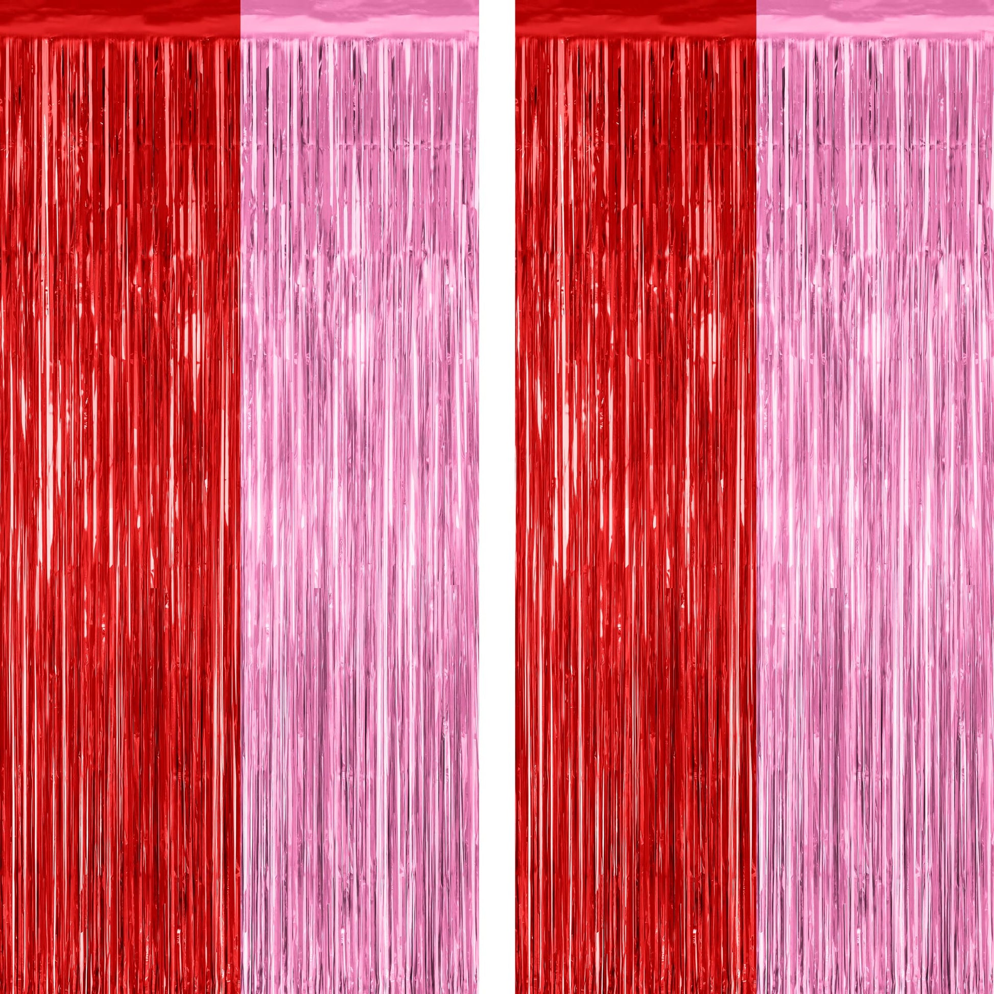 2 Pack Halloween Backdrop, 3.28 FT x 7.05 FT Foil Fringe Curtains, Orange Purple Black Party Streamer Tinsel Backdrop Curtains, Halloween Decorations Door Decor Photo Props Party Supplies