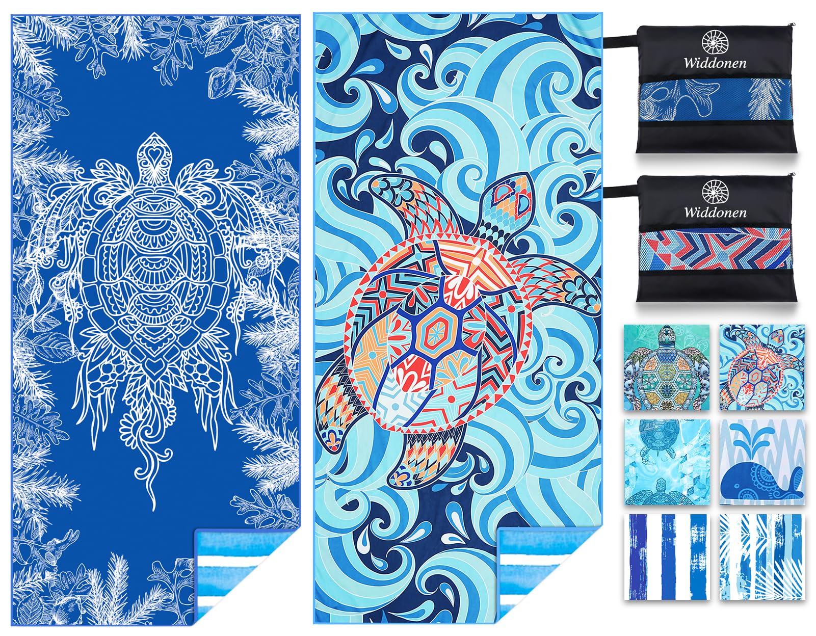 Microfiber Lightweight Beach Towel Sand Free Quick Dry Absorbent Thin Compact Towels for Swimming Pool Camping Beach Accessories Large Easy Pack Travel Things for Vacation Essentials Gift Adult