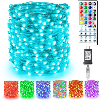 BrizLabs Smart Christmas Fairy Lights, 98ft 300 LED WiFi Christmas Fairy Lights Work with Alexa & Google Home, Rainbow Xmas Light Dimmable Xmas Decorative Lighting Music Sync for Home Holiday Party