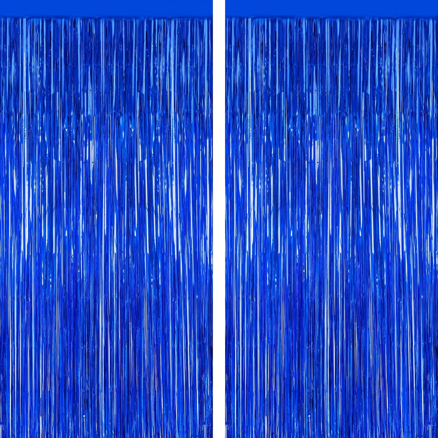 2 Pack Halloween Backdrop, 3.28 FT x 7.05 FT Foil Fringe Curtains, Orange Purple Black Party Streamer Tinsel Backdrop Curtains, Halloween Decorations Door Decor Photo Props Party Supplies