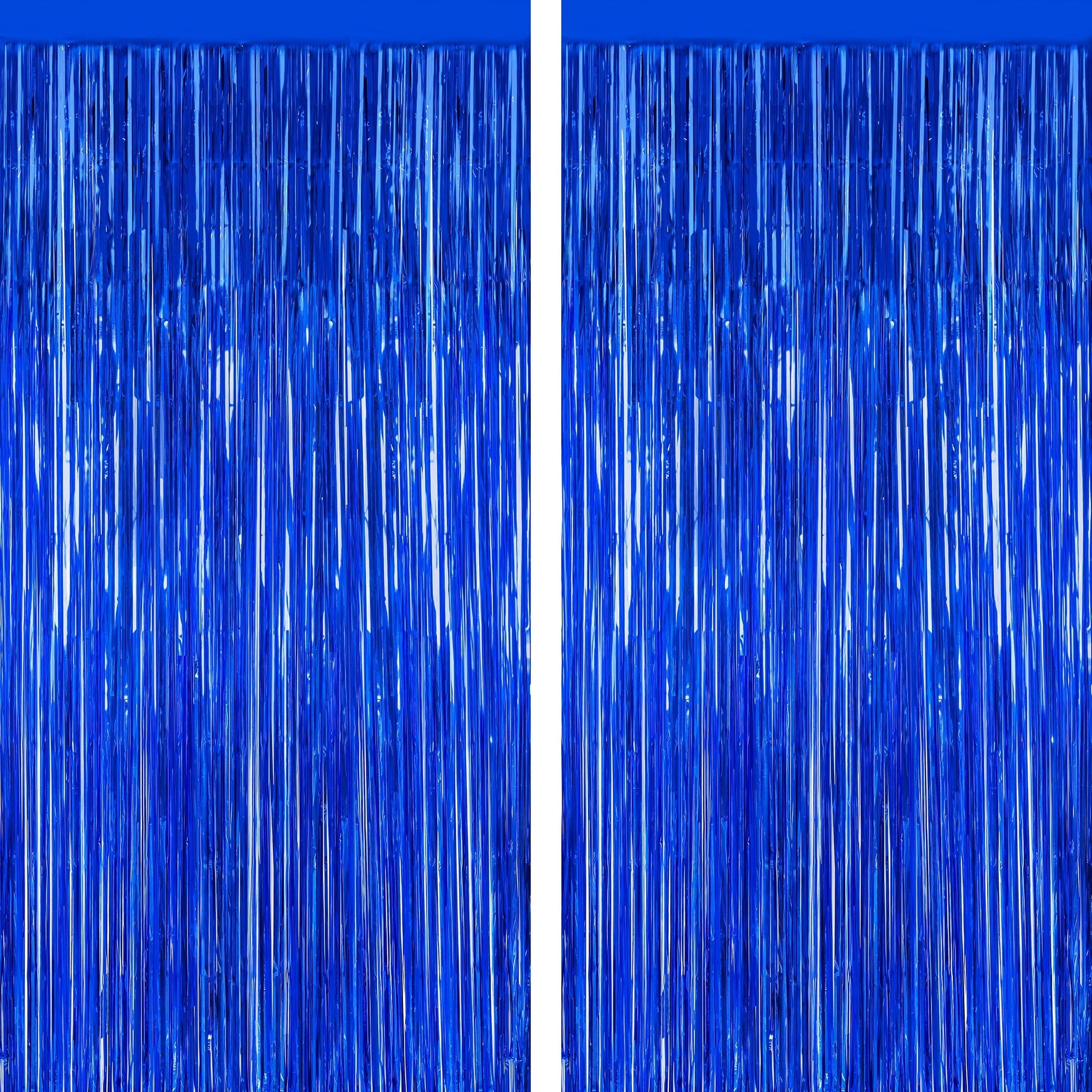 2 Pack Halloween Backdrop, 3.28 FT x 7.05 FT Foil Fringe Curtains, Orange Purple Black Party Streamer Tinsel Backdrop Curtains, Halloween Decorations Door Decor Photo Props Party Supplies