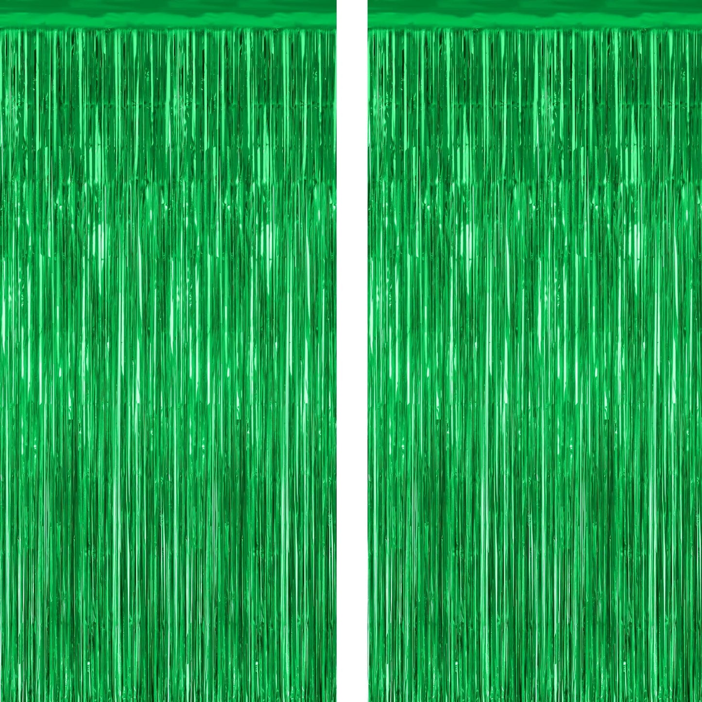 2 Pack Halloween Backdrop, 3.28 FT x 7.05 FT Foil Fringe Curtains, Orange Purple Black Party Streamer Tinsel Backdrop Curtains, Halloween Decorations Door Decor Photo Props Party Supplies