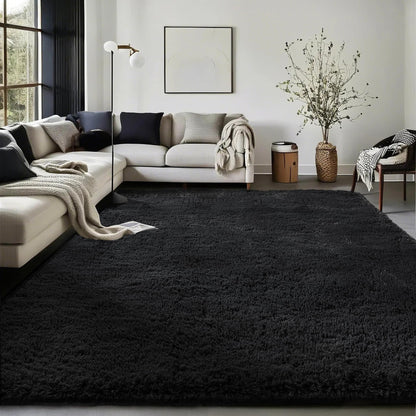 Ophanie Area Rugs for Bedroom Living Room, Grey Fluffy Fuzzy Shag Shaggy Soft Plush Carpet, 4x6 Indoor Floor Gray Rug for Kids Home Dorm Decor Aesthetic