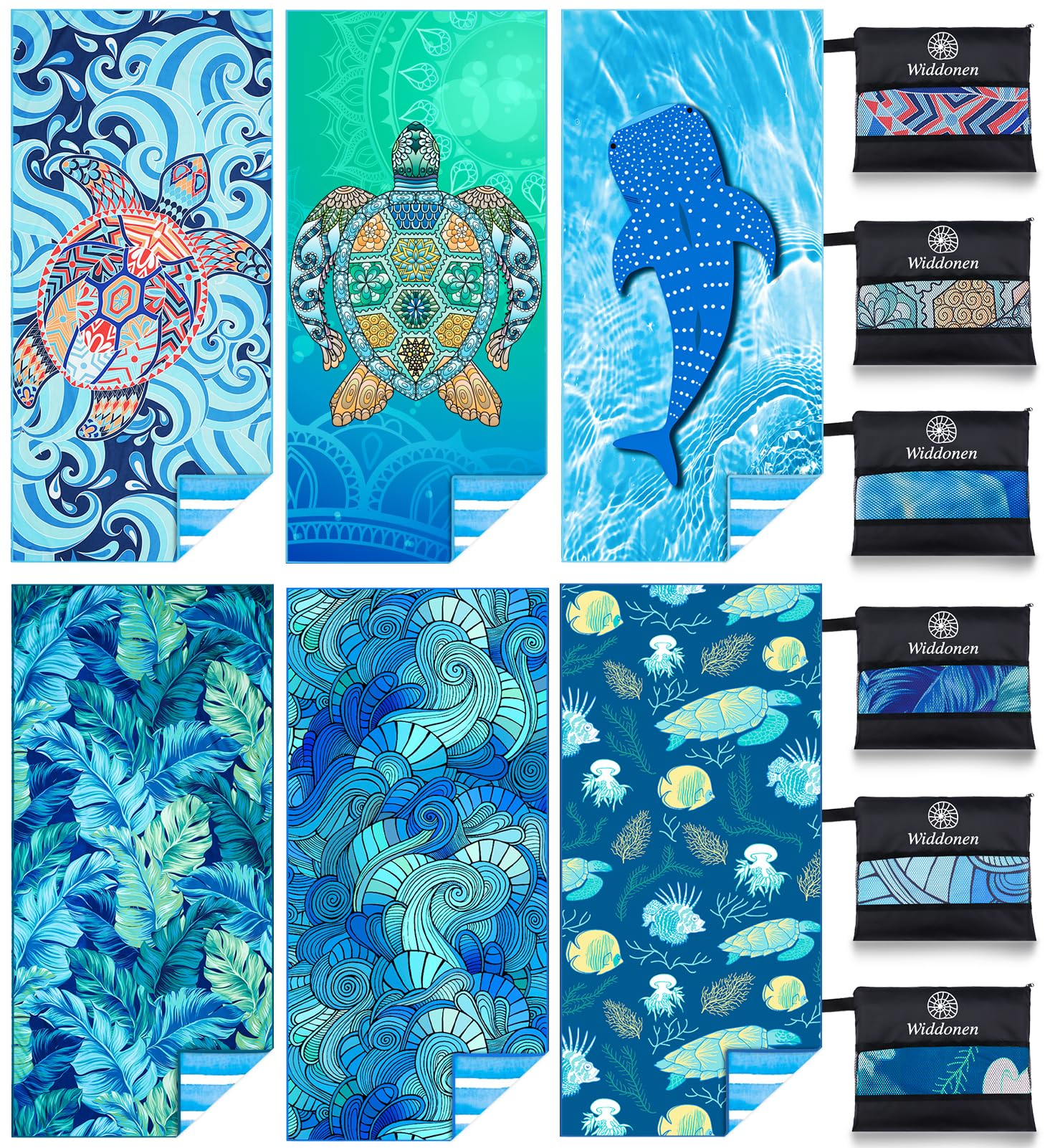 Microfiber Lightweight Beach Towel Sand Free Quick Dry Absorbent Thin Compact Towels for Swimming Pool Camping Beach Accessories Large Easy Pack Travel Things for Vacation Essentials Gift Adult