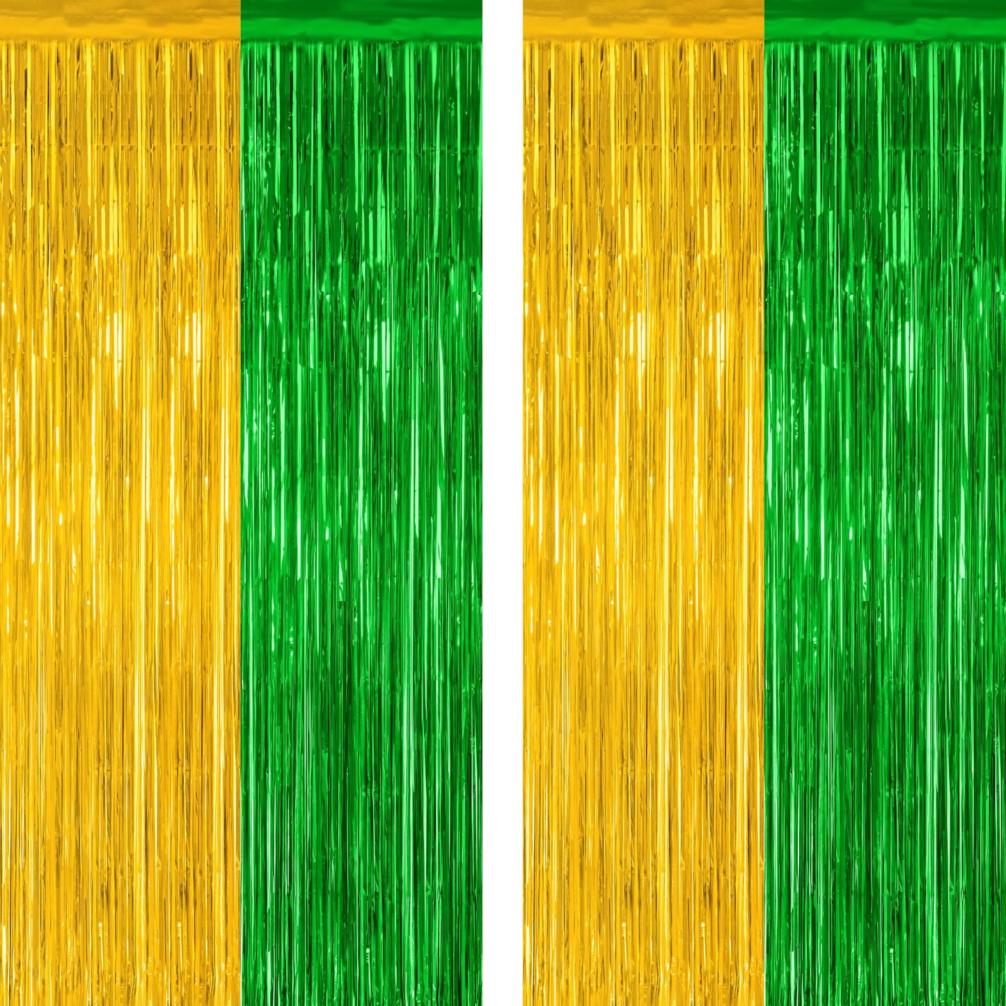 2 Pack Halloween Backdrop, 3.28 FT x 7.05 FT Foil Fringe Curtains, Orange Purple Black Party Streamer Tinsel Backdrop Curtains, Halloween Decorations Door Decor Photo Props Party Supplies