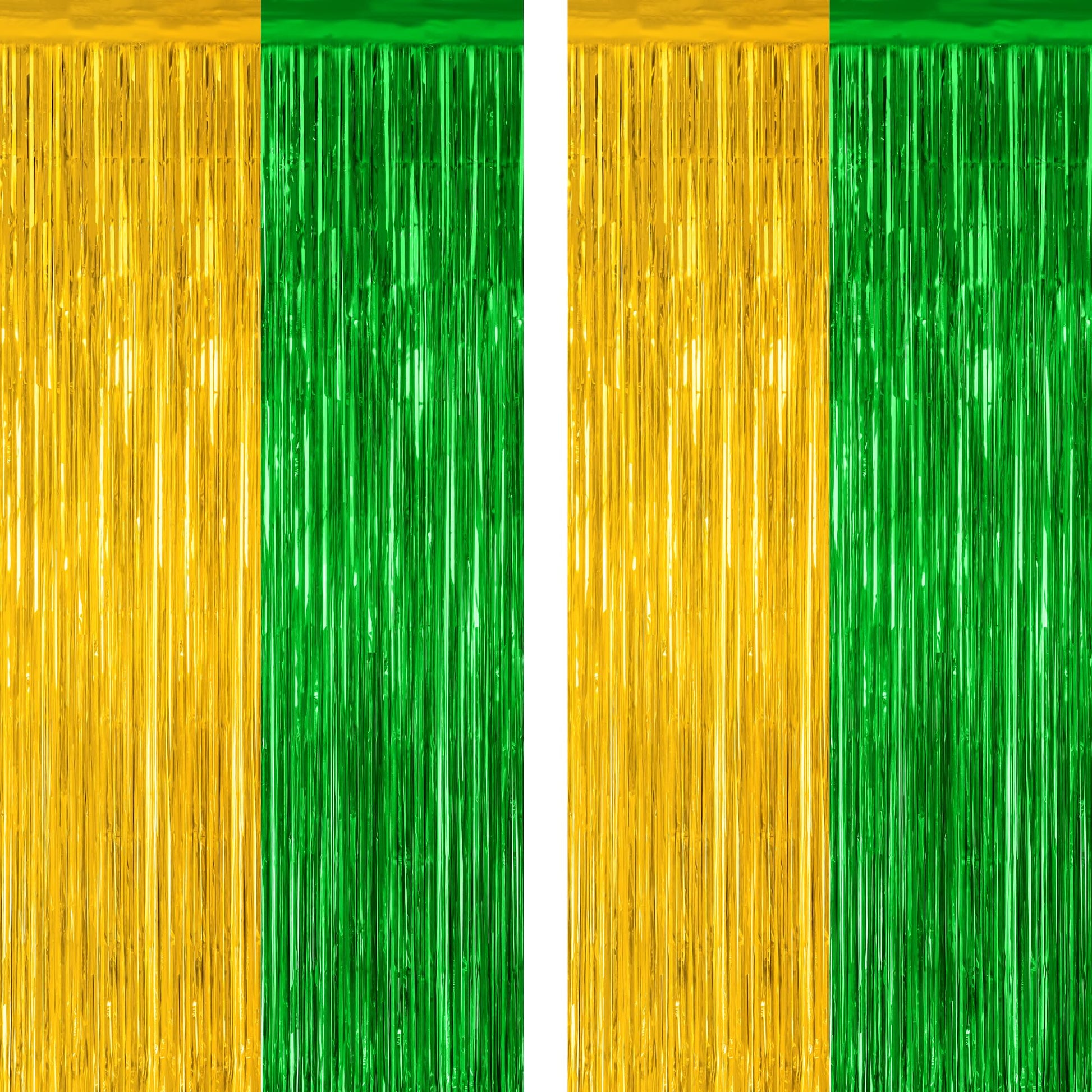 2 Pack Halloween Backdrop, 3.28 FT x 7.05 FT Foil Fringe Curtains, Orange Purple Black Party Streamer Tinsel Backdrop Curtains, Halloween Decorations Door Decor Photo Props Party Supplies