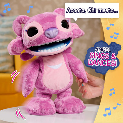 Disney Stitch Ultimate Angel Interactive 17" Plush Toy, 100+ Sounds & Reactions, Moves Like a Real-Life Angel, Amazon Exclusive, Toy for Fans, Girls, Boys, Kids 3 and Up by Just Play
