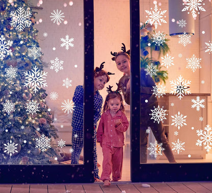 1000Pcs Snowflake Christmas Window Clings - Snowflake Christmas Window Decorations Stickers for Glass Windows Christmas Decorations Indoor Wtiner Holiday Office Bedroom Decor (10 Sheets)