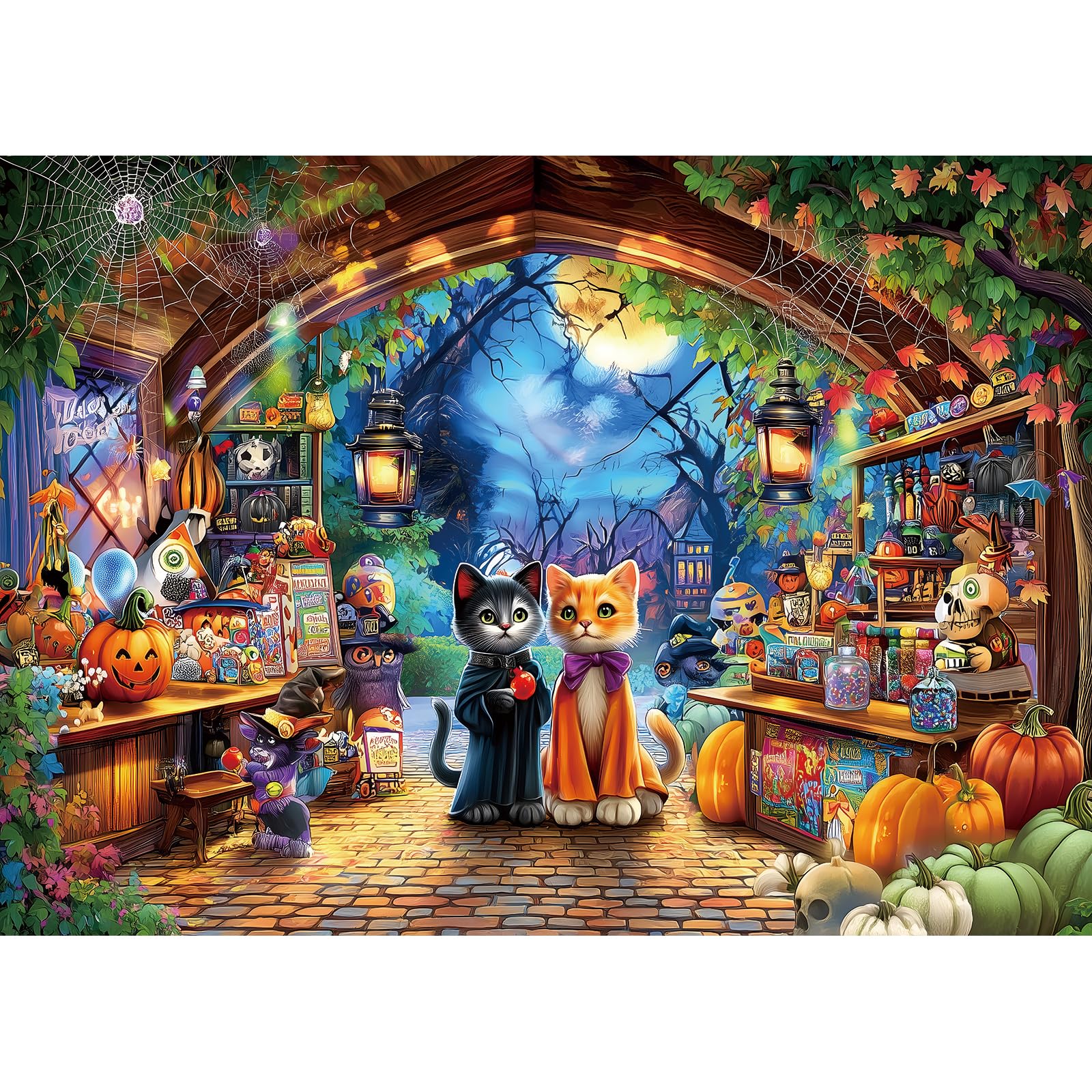 Christmas 500 Piece Jigsaw Puzzles for Adults Holiday Scene Puzzle with Letters on Back Festive Tree Stockings Fireplace Scene Fun Family Puzzles Gift for Adults Seniors（20" x 20"）