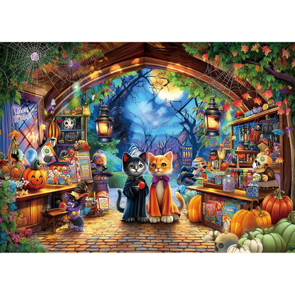 Christmas 500 Piece Jigsaw Puzzles for Adults Holiday Scene Puzzle with Letters on Back Festive Tree Stockings Fireplace Scene Fun Family Puzzles Gift for Adults Seniors（20" x 20"）