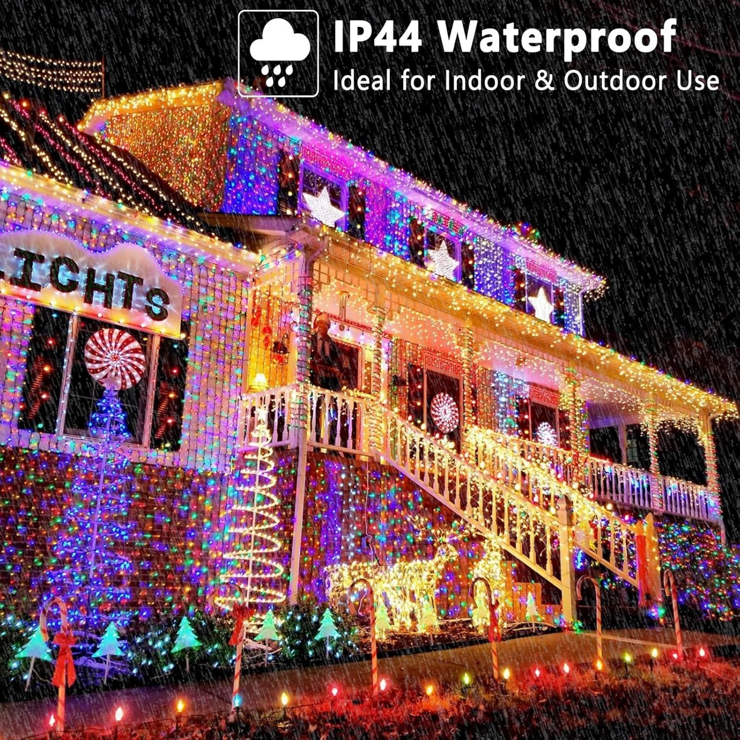 Brizled Christmas Lights, 344.16ft 1000 LED Color Changing Christmas String Lights with Remote, 11 Modes Xmas Tree Light Warm White & Multicolor Xmas Light Green Wire for Home Wedding Party