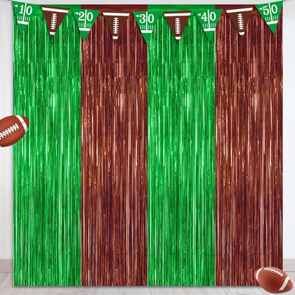 2 Pack Halloween Backdrop, 3.28 FT x 7.05 FT Foil Fringe Curtains, Orange Purple Black Party Streamer Tinsel Backdrop Curtains, Halloween Decorations Door Decor Photo Props Party Supplies