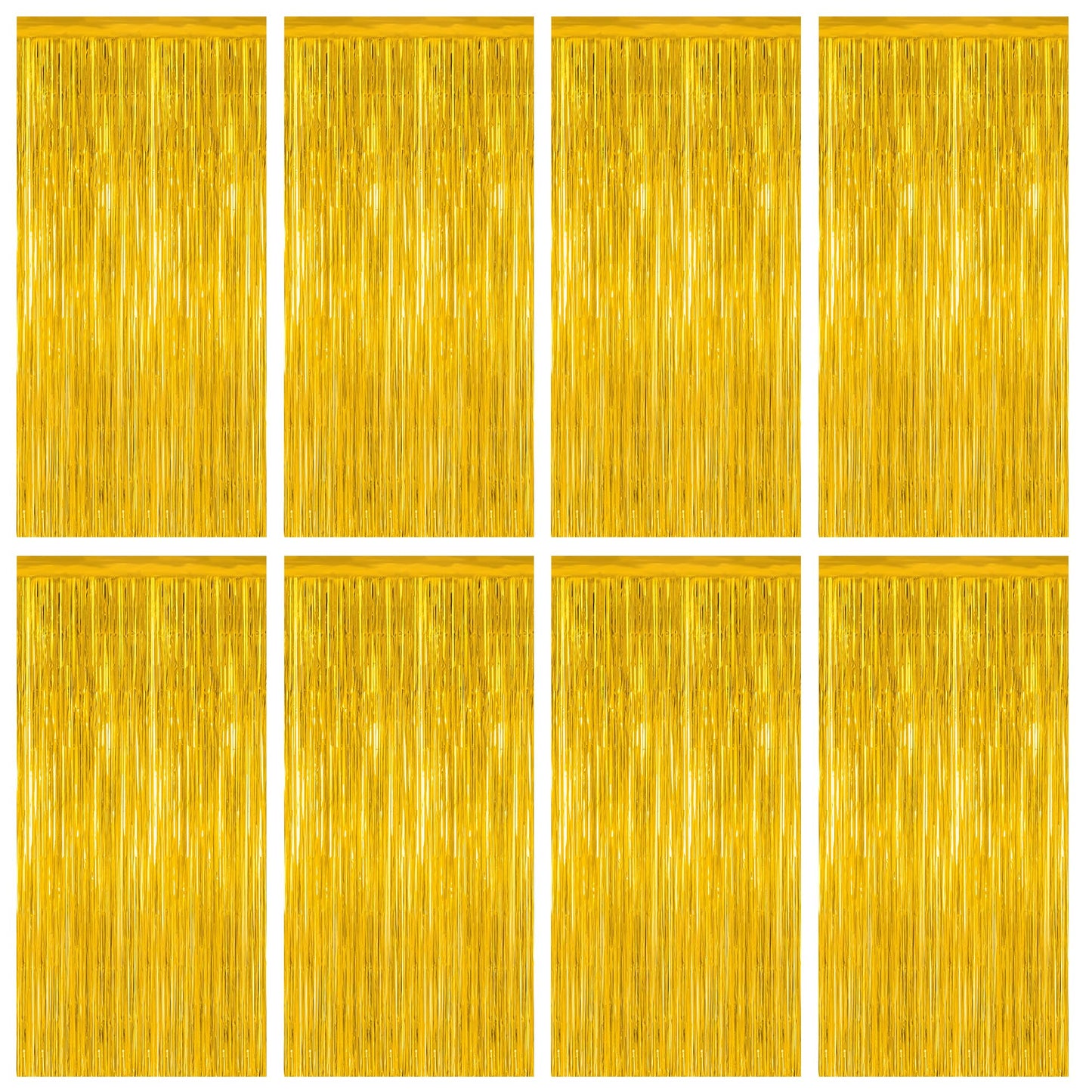 2 Pack Halloween Backdrop, 3.28 FT x 7.05 FT Foil Fringe Curtains, Orange Purple Black Party Streamer Tinsel Backdrop Curtains, Halloween Decorations Door Decor Photo Props Party Supplies