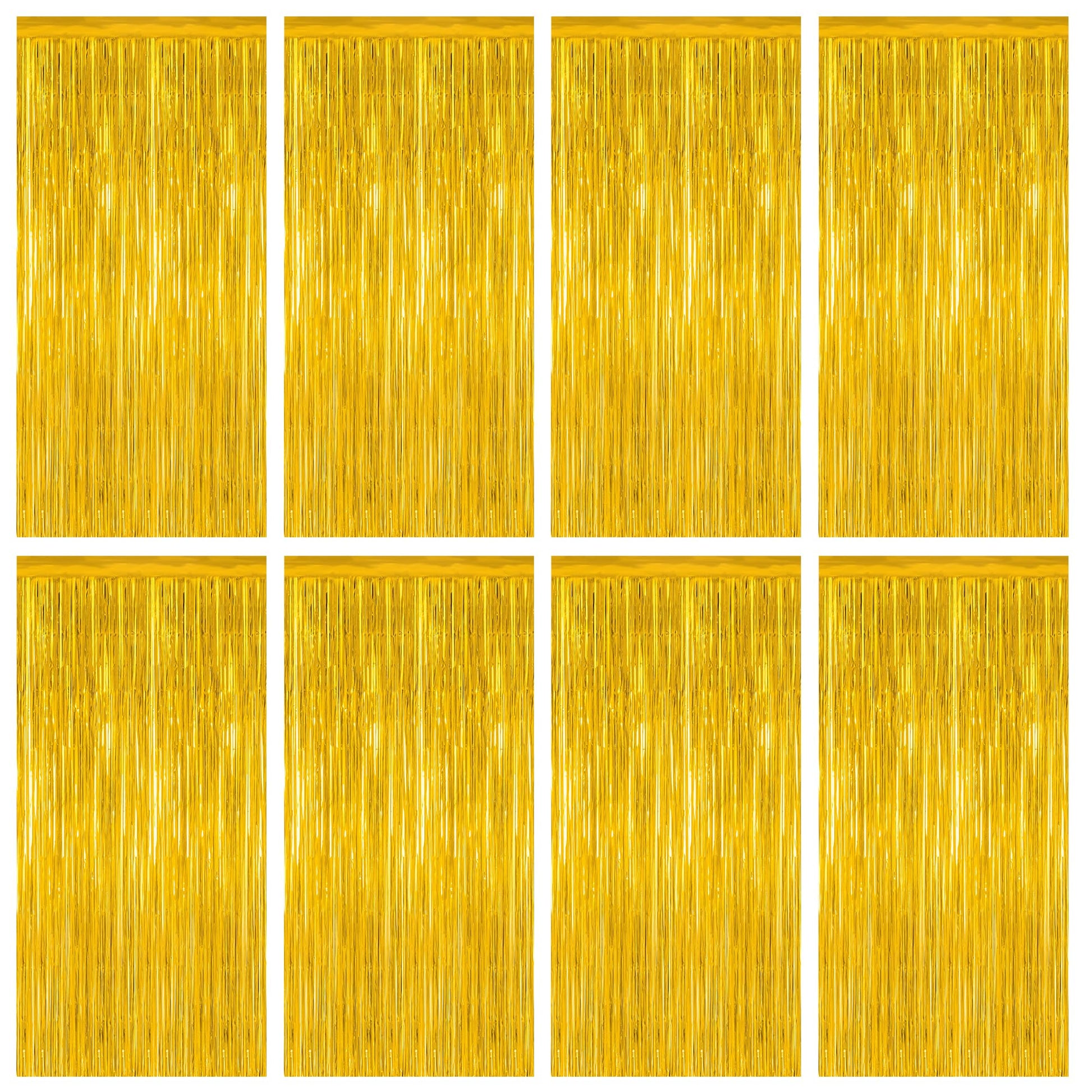 2 Pack Halloween Backdrop, 3.28 FT x 7.05 FT Foil Fringe Curtains, Orange Purple Black Party Streamer Tinsel Backdrop Curtains, Halloween Decorations Door Decor Photo Props Party Supplies