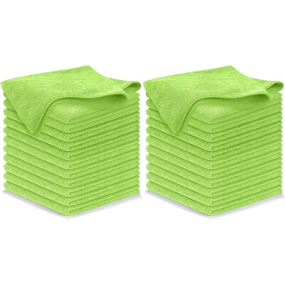 USANOOKS Microfiber Cleaning Cloth Grey - 12 Pcs (12.5"x12.5") - High Performance - 1200 Washes, Ultra Absorbent Microfiber Towel Weave Grime & Liquid for Streak-Free Mirror Shine - Car Washing Cloth