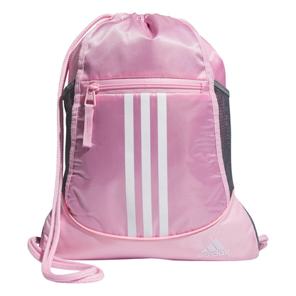 adidas Alliance Sackpack, Drawstring Backpack, Lightweight Small Gym Bag for Women and Men, Black, One Size