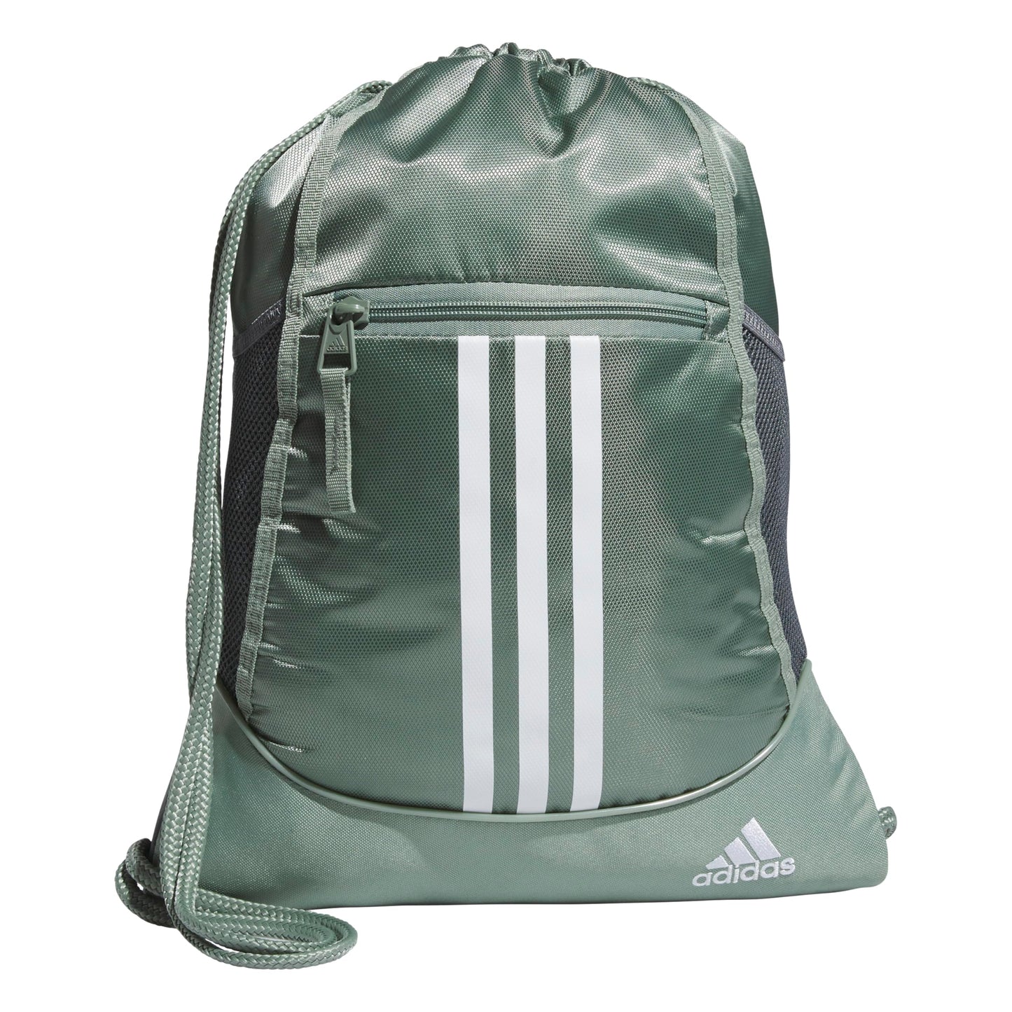 adidas Alliance Sackpack, Drawstring Backpack, Lightweight Small Gym Bag for Women and Men, Black, One Size