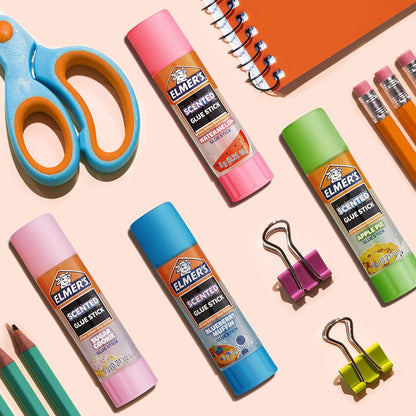 Elmer’s Scented Glue Sticks Washable Clear Assorted Scents 6 Grams 6 Packs of 4 (24 Total Count)