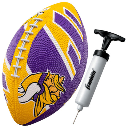 Franklin Sports NFL Team Footballs - Rubber Youth Mini Footballs for All NFL Teams - Kids Junior 8.5" Football - Official NFL Licensed Footballs
