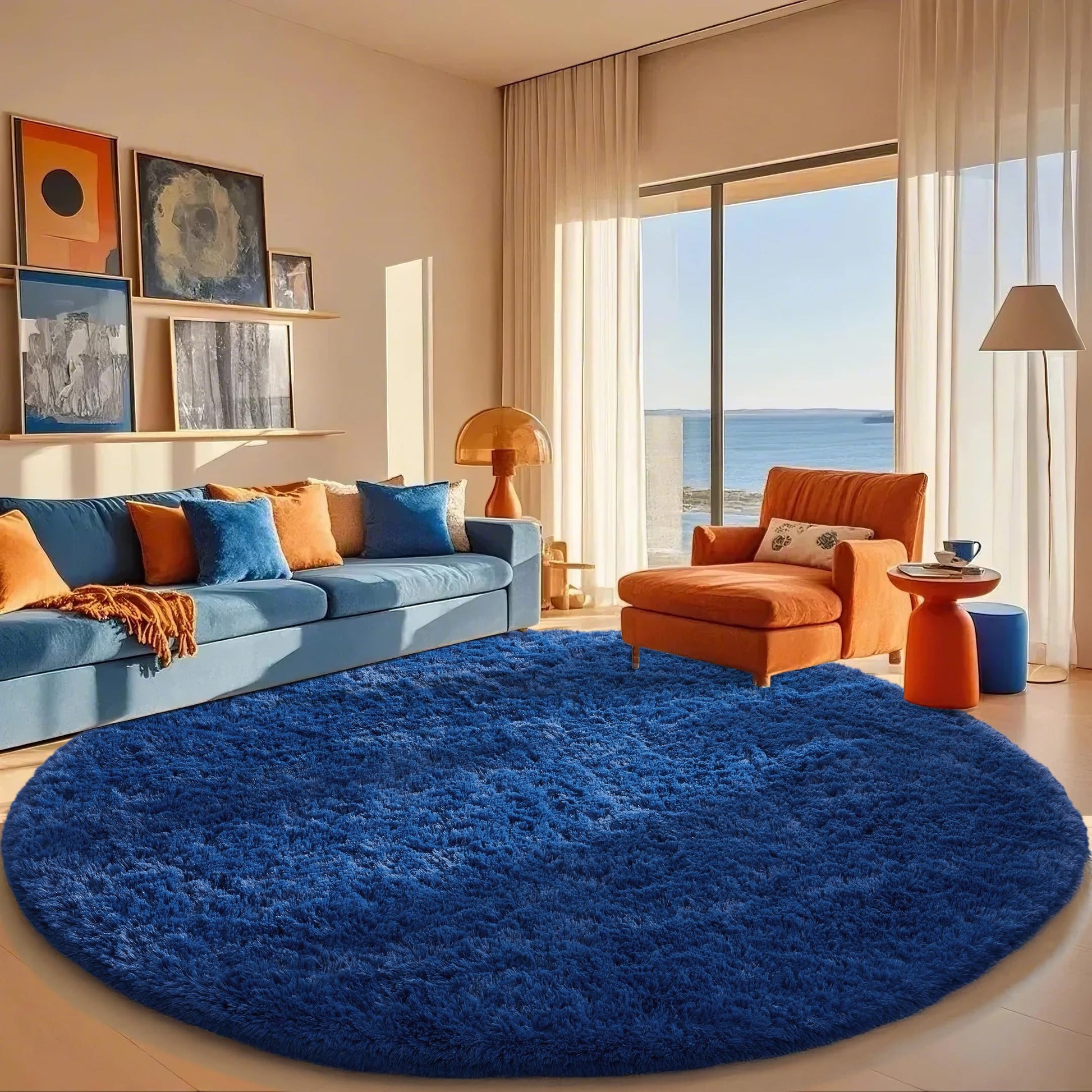 Ophanie Area Rugs for Bedroom Living Room, Grey Fluffy Fuzzy Shag Shaggy Soft Plush Carpet, 4x6 Indoor Floor Gray Rug for Kids Home Dorm Decor Aesthetic