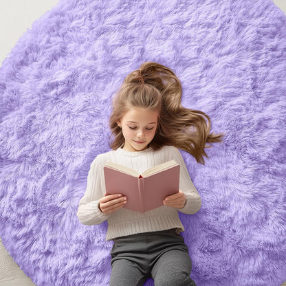 OLANLY Area Rugs for Living Room Bedroom, Machine Washable 4x5.9 ft Soft Fluffy Shaggy Bedside Rug, Indoor Floor Carpet for Kids Girls and Boys, Dorms, Nursery Rooms, Home Decor Aesthetic, Grey