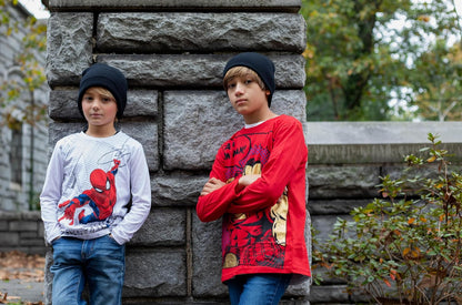 Marvel Spider-Man 2 Pack Long Sleeve T-Shirts Toddler to Big Kid Sizes (2T - 10-12)