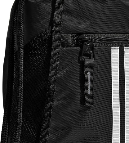 adidas Alliance Sackpack, Drawstring Backpack, Lightweight Small Gym Bag for Women and Men, Black, One Size