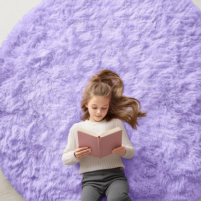 OLANLY Area Rugs for Living Room Bedroom, Machine Washable 4x5.9 ft Soft Fluffy Shaggy Bedside Rug, Indoor Floor Carpet for Kids Girls and Boys, Dorms, Nursery Rooms, Home Decor Aesthetic, Grey