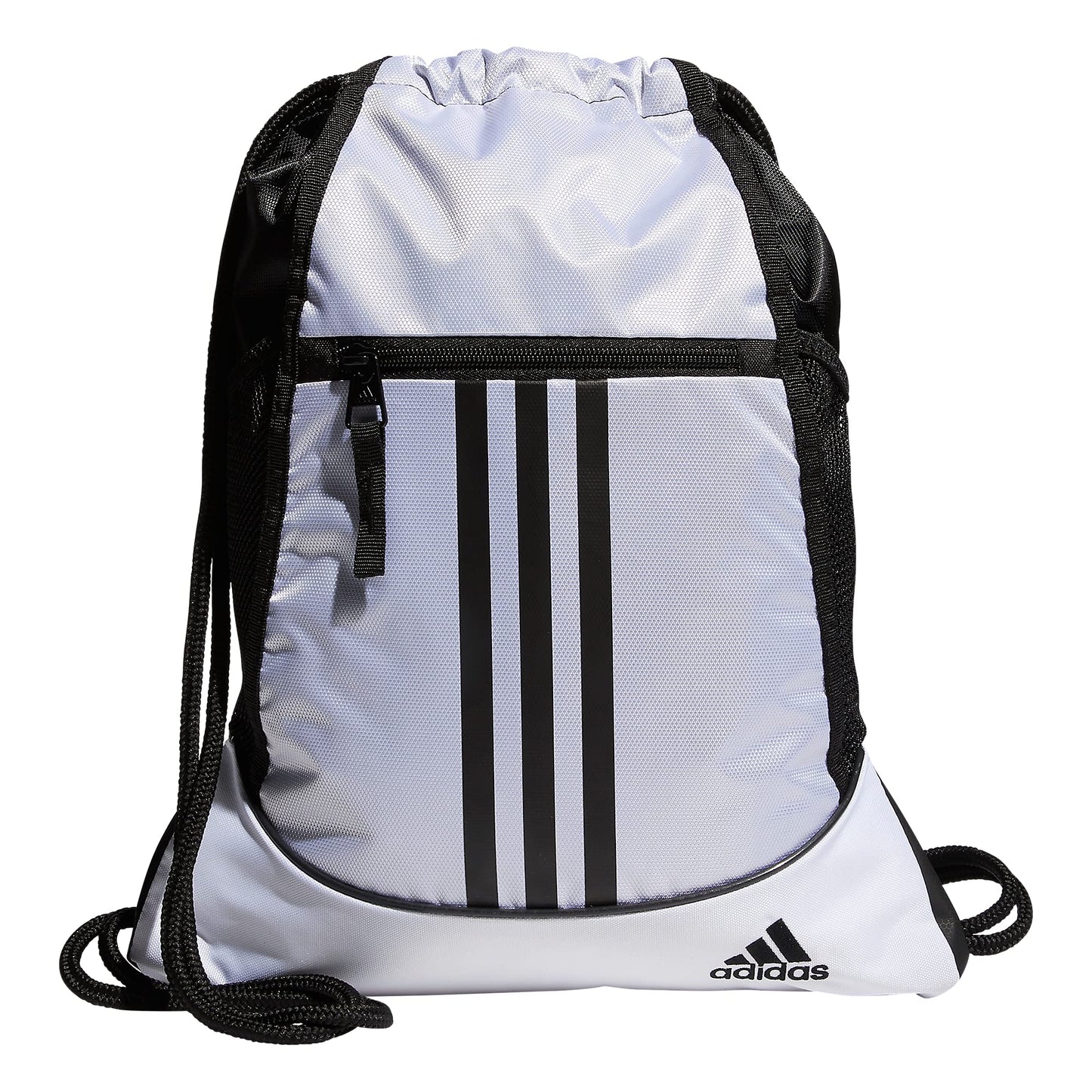 adidas Alliance Sackpack, Drawstring Backpack, Lightweight Small Gym Bag for Women and Men, Black, One Size