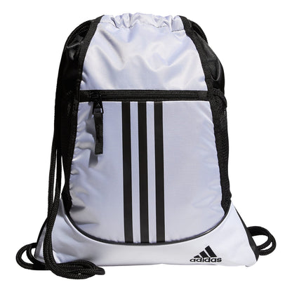 adidas Alliance Sackpack, Drawstring Backpack, Lightweight Small Gym Bag for Women and Men, Black, One Size