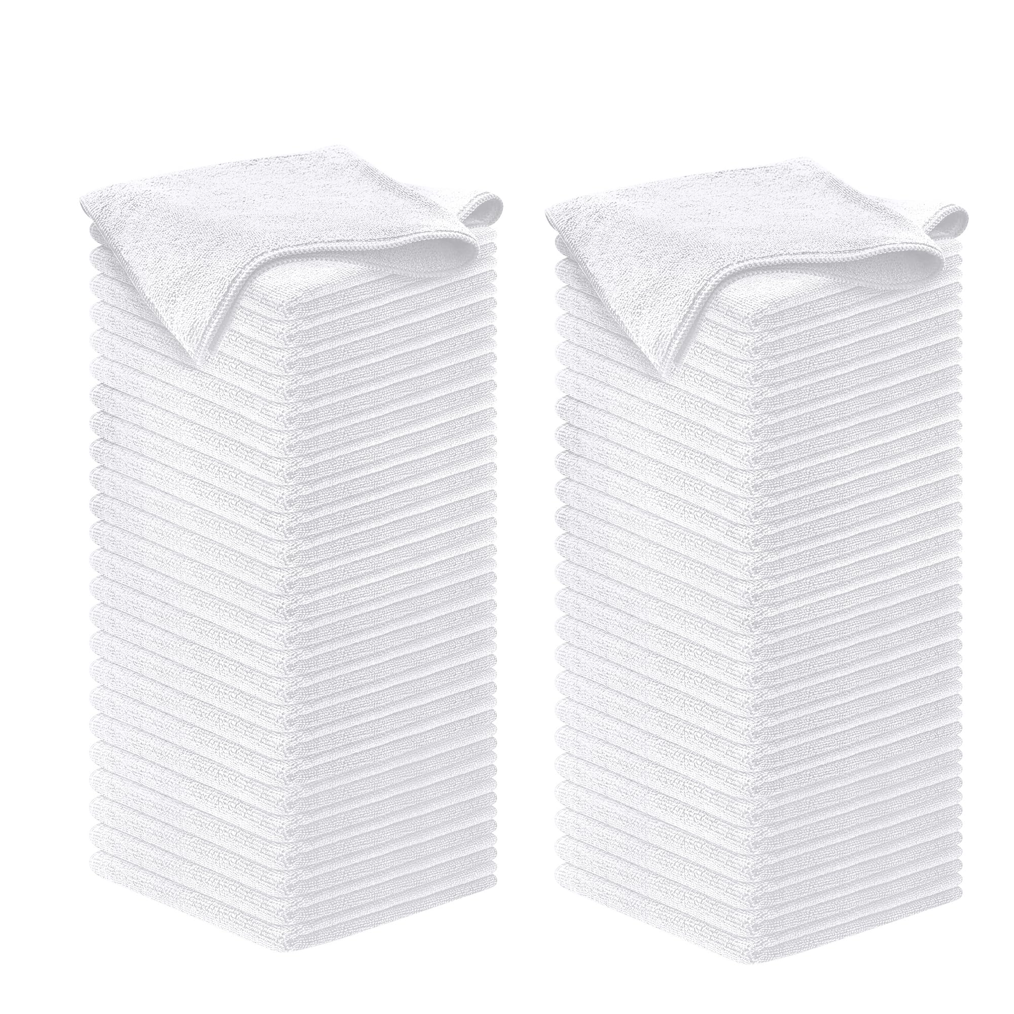 USANOOKS Microfiber Cleaning Cloth Grey - 12 Pcs (12.5"x12.5") - High Performance - 1200 Washes, Ultra Absorbent Microfiber Towel Weave Grime & Liquid for Streak-Free Mirror Shine - Car Washing Cloth