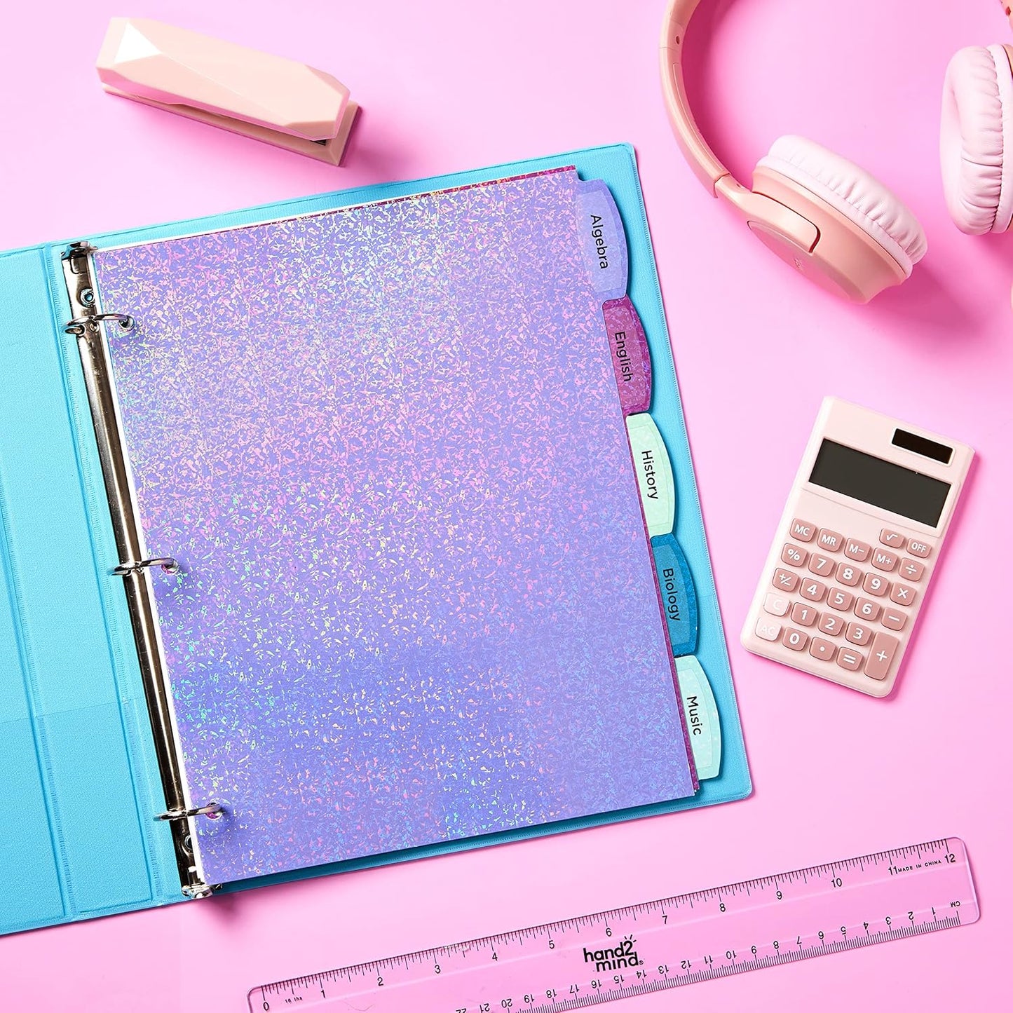 Avery Luxe Collection Holographic Big Tab Fashion Dividers for 3 Ring Binders, 5 Tab Set, Confetti Pattern, 1 Set (24929)