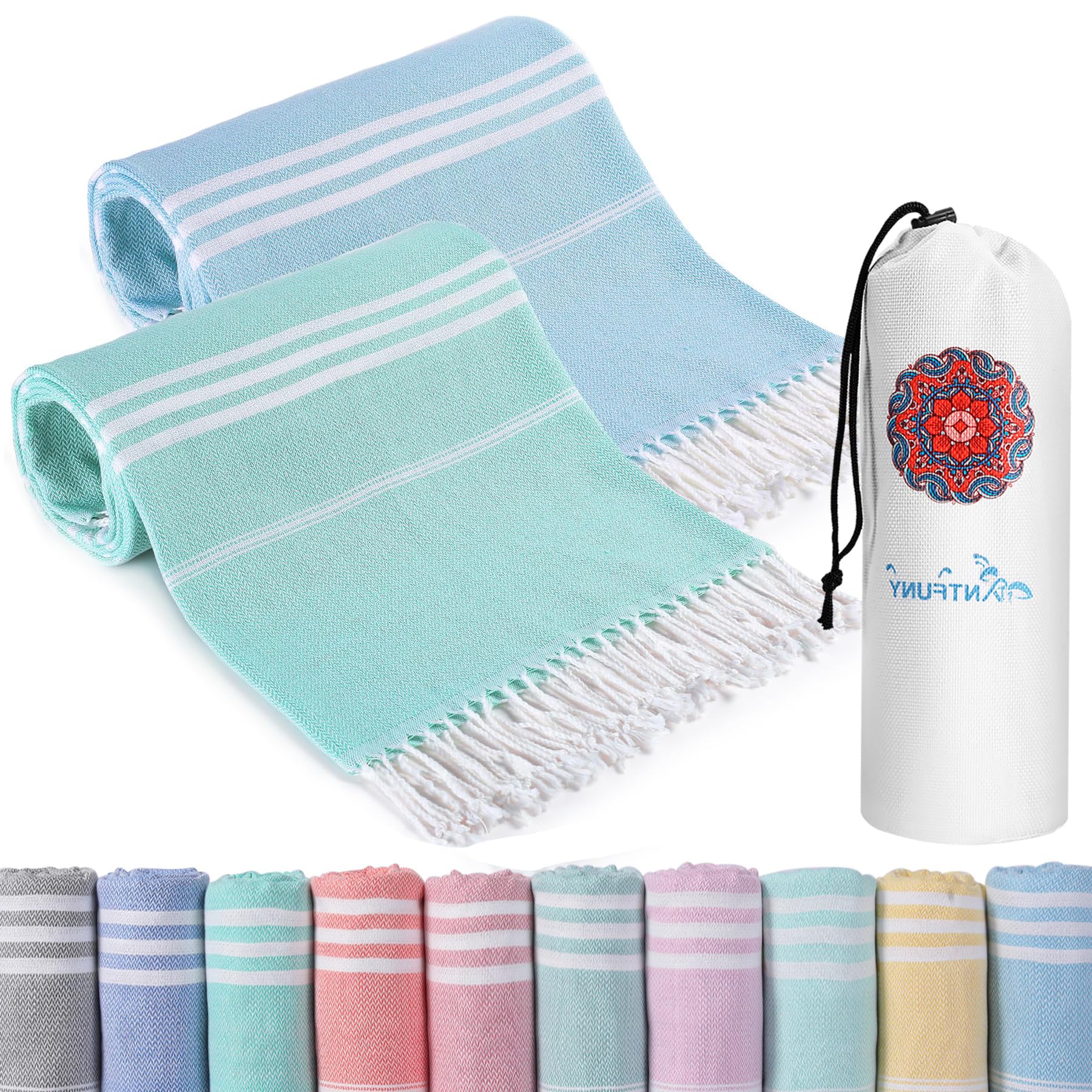 Turkish Beach Towels Vacation Essentials Quick Dry Sand Free Oversized Bath Pool Swim Towel Extra Large XL Blanket Adult Travel Cruise Accessories Must Haves Clearance Stuff Necessities