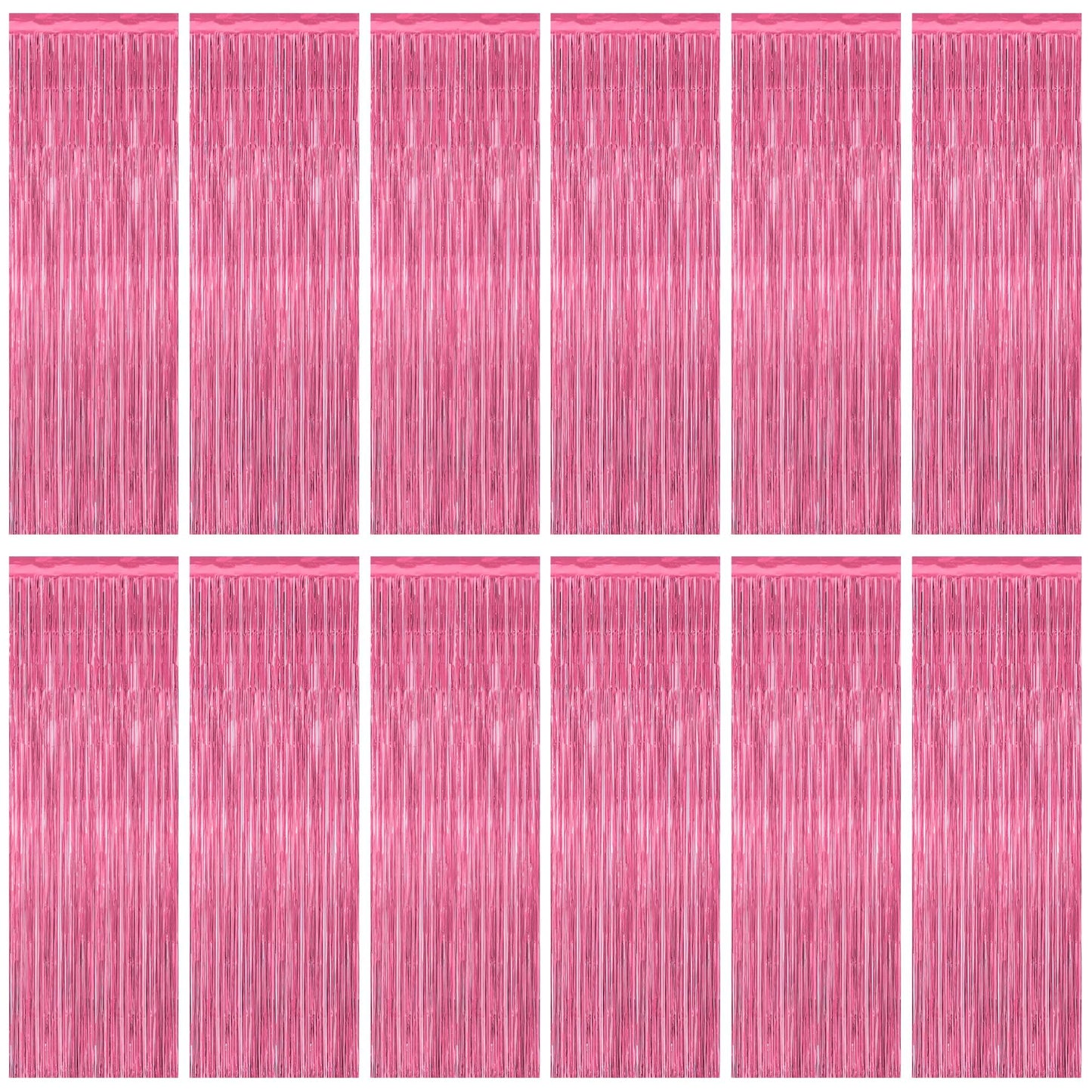 2 Pack Halloween Backdrop, 3.28 FT x 7.05 FT Foil Fringe Curtains, Orange Purple Black Party Streamer Tinsel Backdrop Curtains, Halloween Decorations Door Decor Photo Props Party Supplies