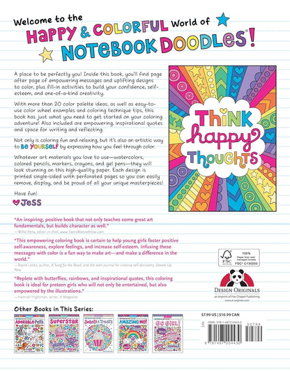 Notebook Doodles Girl Power! Coloring & Activity Book (Design Originals) 32 Inspiring, Beginner-Friendly Art Activities to Boost Confidence and Self-Esteem in Tweens, on Perforated Paper