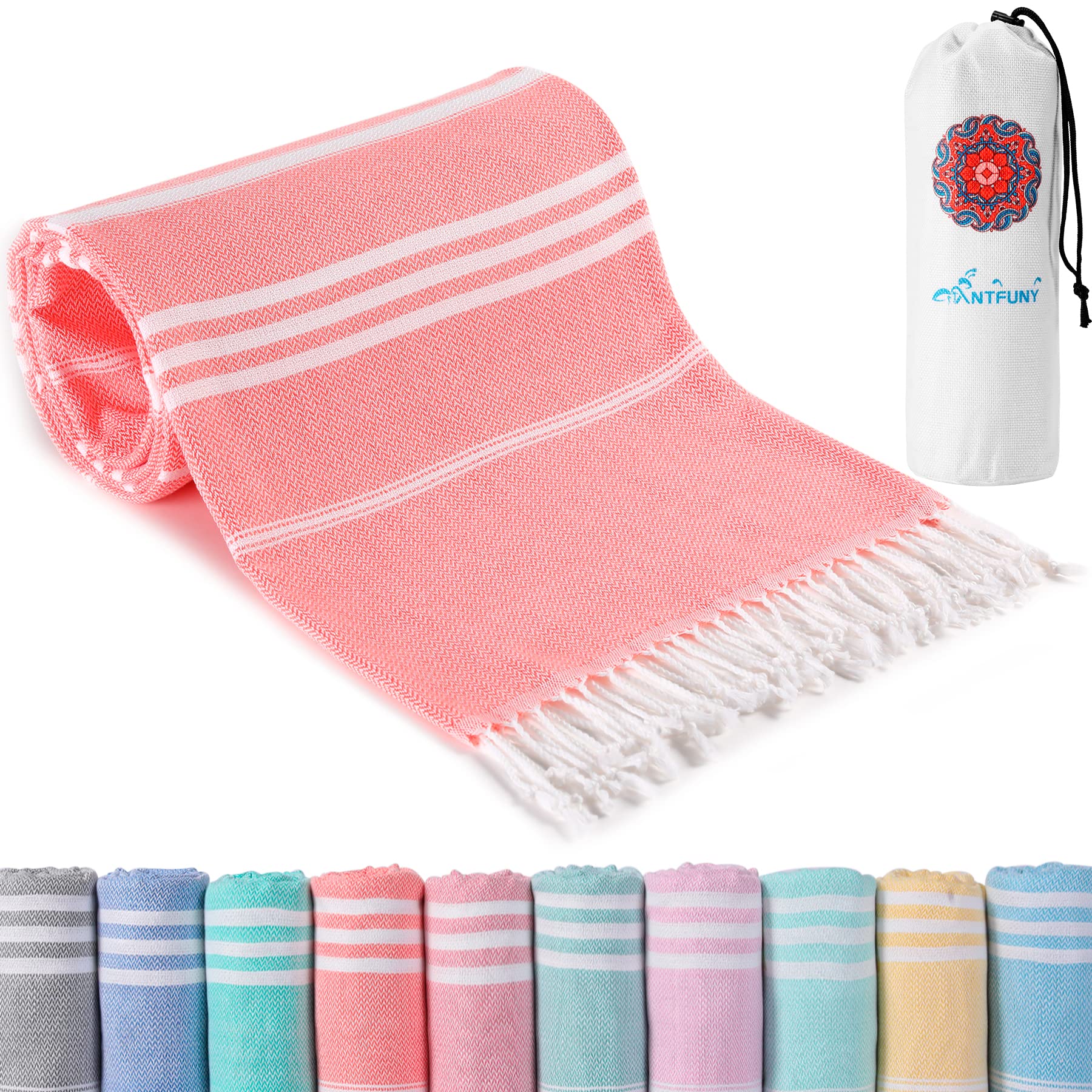 Turkish Beach Towels Vacation Essentials Quick Dry Sand Free Oversized Bath Pool Swim Towel Extra Large XL Blanket Adult Travel Cruise Accessories Must Haves Clearance Stuff Necessities