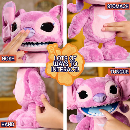 Disney Stitch Ultimate Angel Interactive 17" Plush Toy, 100+ Sounds & Reactions, Moves Like a Real-Life Angel, Amazon Exclusive, Toy for Fans, Girls, Boys, Kids 3 and Up by Just Play