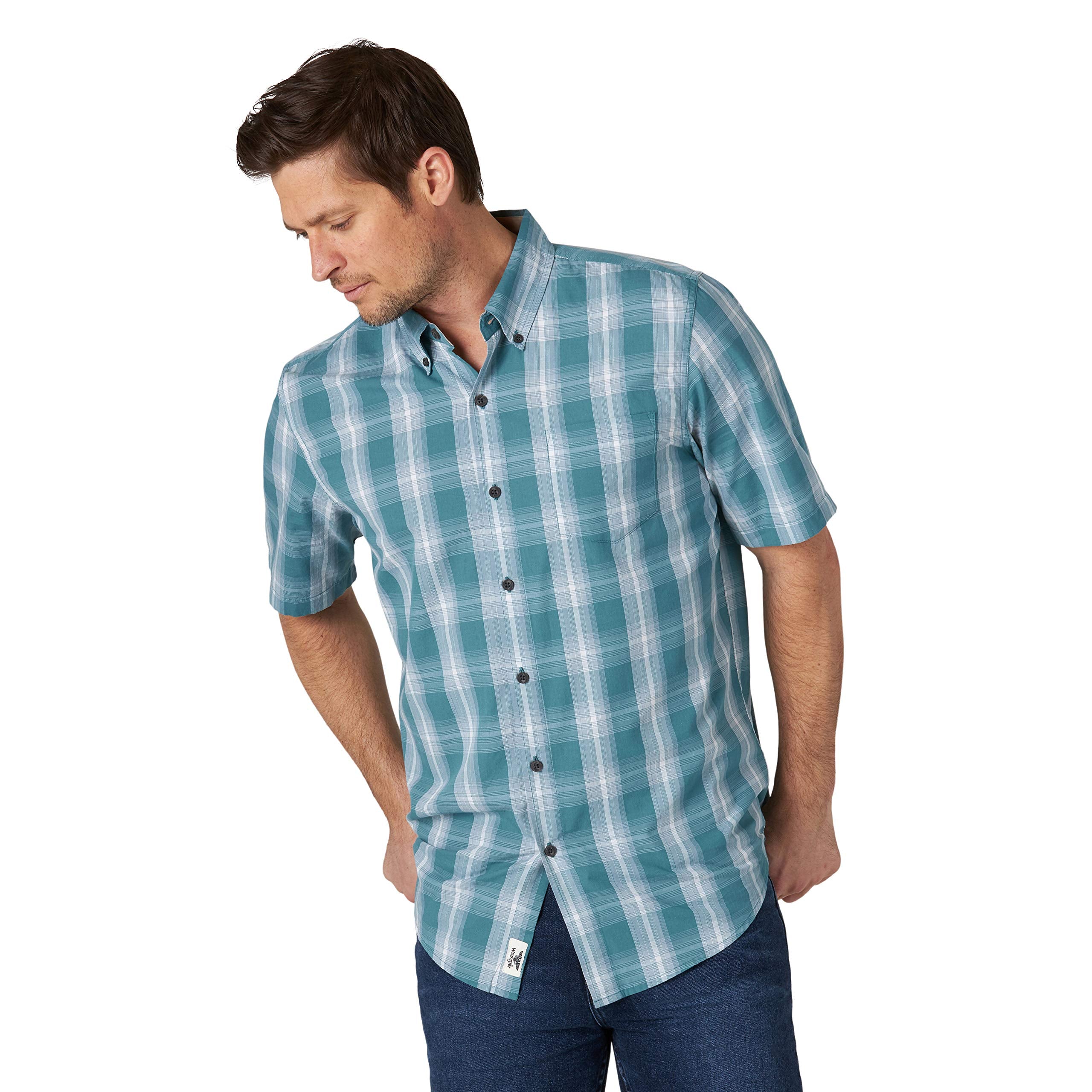 Wrangler Authentics Men's Short Sleeve Classic Plaid Shirt