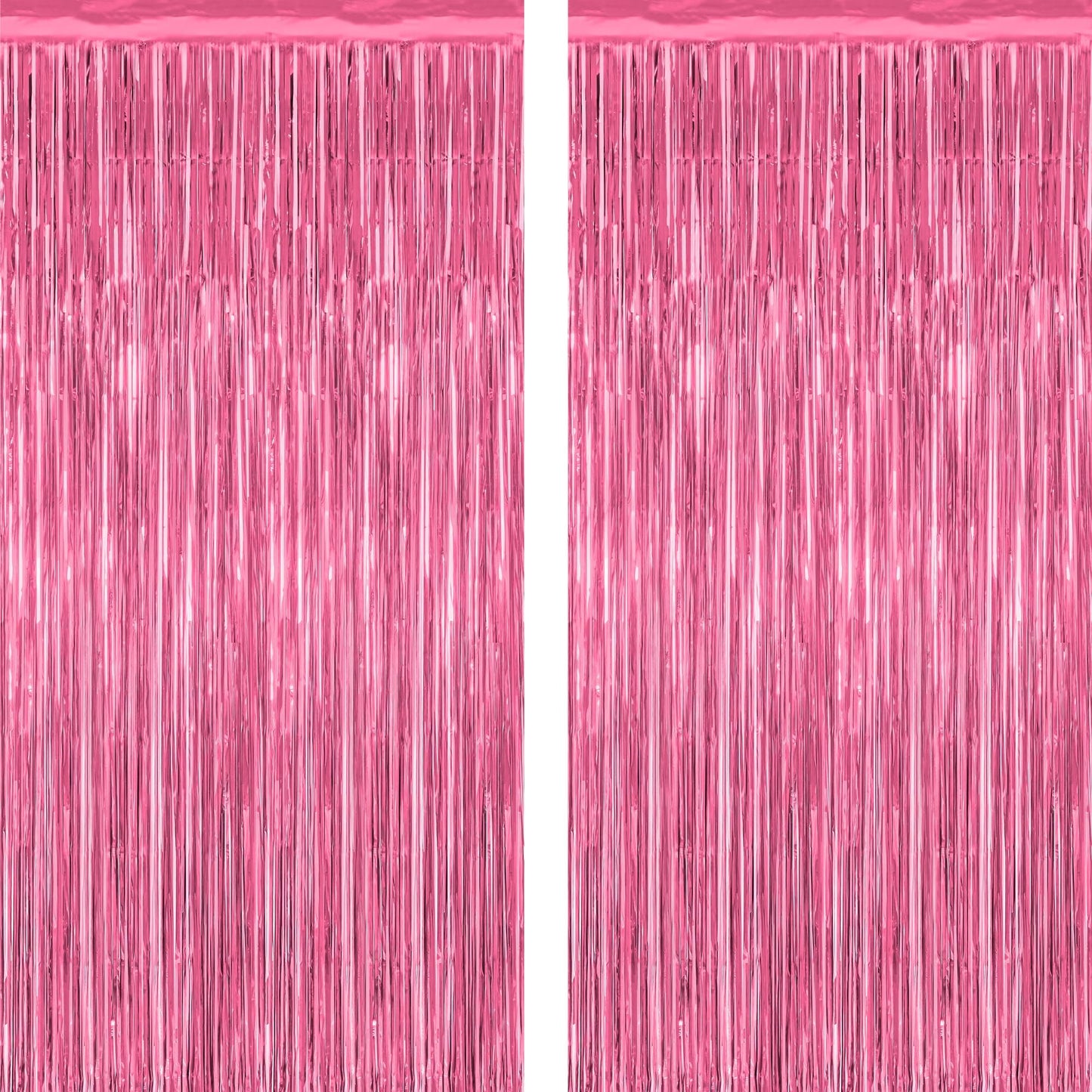 2 Pack Halloween Backdrop, 3.28 FT x 7.05 FT Foil Fringe Curtains, Orange Purple Black Party Streamer Tinsel Backdrop Curtains, Halloween Decorations Door Decor Photo Props Party Supplies